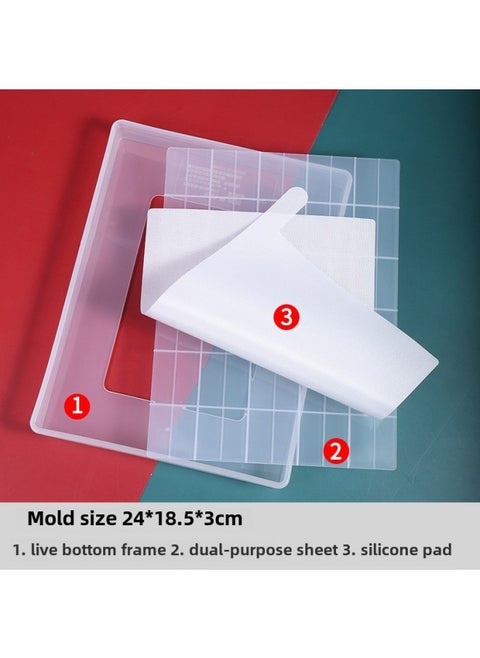 Home Use Non-stick Snowflake Crisp Mold Cooling Shaping Plate Handmade Candy Rolling Baking Tool Set Full Suit-Specifications:Small 3-piece Set-Color:Carton Packaging