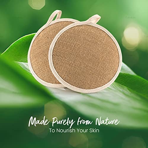 Fabskin Loofah Jute Body Scrubber For Bathing | Bath Scrub | For Men & Women | Made of Natural Organic Jute Fabric | Exfoliating & Deep Cleaning - Pack Of 2 - Image 5