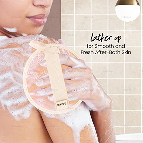 Fabskin Loofah Jute Body Scrubber For Bathing | Bath Scrub | For Men & Women | Made of Natural Organic Jute Fabric | Exfoliating & Deep Cleaning - Pack Of 2 - Image 2
