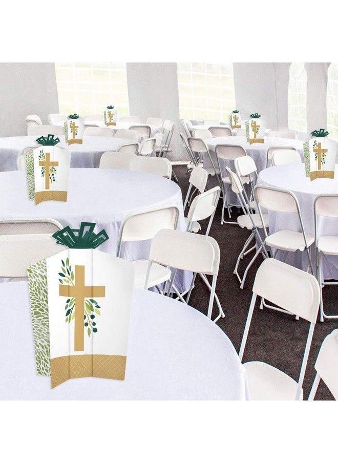 Big Dot of Happiness Elegant Cross Table Decorations Religious Party Fold And Flare Centerpieces 10 Count  - Image 5