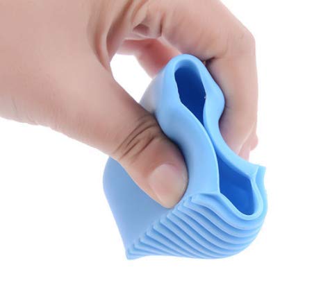 DNHCLL 2PCS Candy Color Mini Silicone Washboard Creative Handheld Laundry Washboard,Perfect for Cleaning Hard-to-clean Collars, Cuffs(Blue,Pink) - Image 3