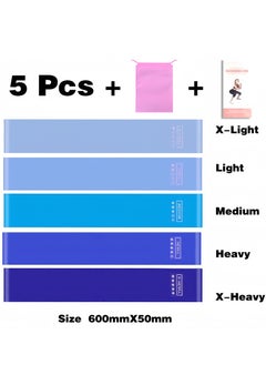 Generic 5 PCS/Set Resistance Band Training Rubber Loops Bands, High Quality, 6 Levels Latex Gym Strength Cross Fit Equipment Yoga Exercise Workout Stretching Physical Therapy Pull Rope Elastic Bands for Fit with Bag  - Image 2