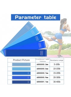Generic 5 PCS/Set Resistance Band Training Rubber Loops Bands, High Quality, 6 Levels Latex Gym Strength Cross Fit Equipment Yoga Exercise Workout Stretching Physical Therapy Pull Rope Elastic Bands for Fit with Bag  - Image 5