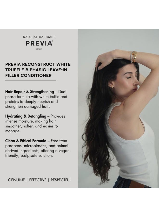 PREVIA Hydrating Leave-in Conditioner Spray White Truffle Extract - Reconstructive Biphasic Detangling Treatment for Damaged, Dry, and Brittle Hair - Tames Frizz, Adds Shine, Controls Static - Image 5