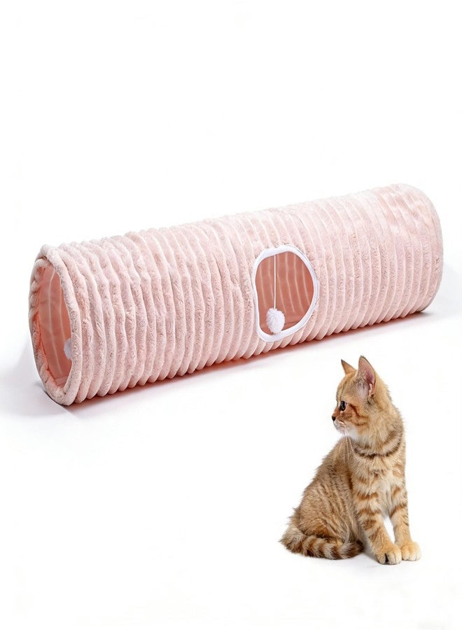 نفق قطط فاخر من فورمي كاتي، سرير نفق مستقيم بطول 43 بوصة مع كرات، ألعاب قطط منزلية، كهف قطط قابل للطي لألعاب القطط الصغيرة - Image 1