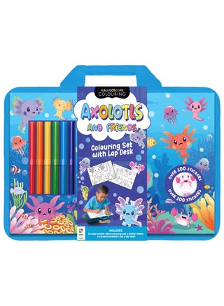 Hinkler Axolotls and Friends Colouring Set with Lap Desk – Fun Colouring Kit, Includes High-Quality Markers, Double Sided Colouring Pad, and a Portable Lap Desk for On-the-Go Creativity, Ideal for Kids and Animal Lovers - pzsku/Z68194D1593653AF0DA16Z/45/_/1736579888/1fbd0f7a-1218-4573-89ea-58f207275443