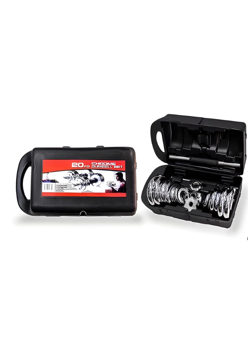 TA SPORT Chorme Dumbbell Set In Carry Case 20Kg  - Image 1