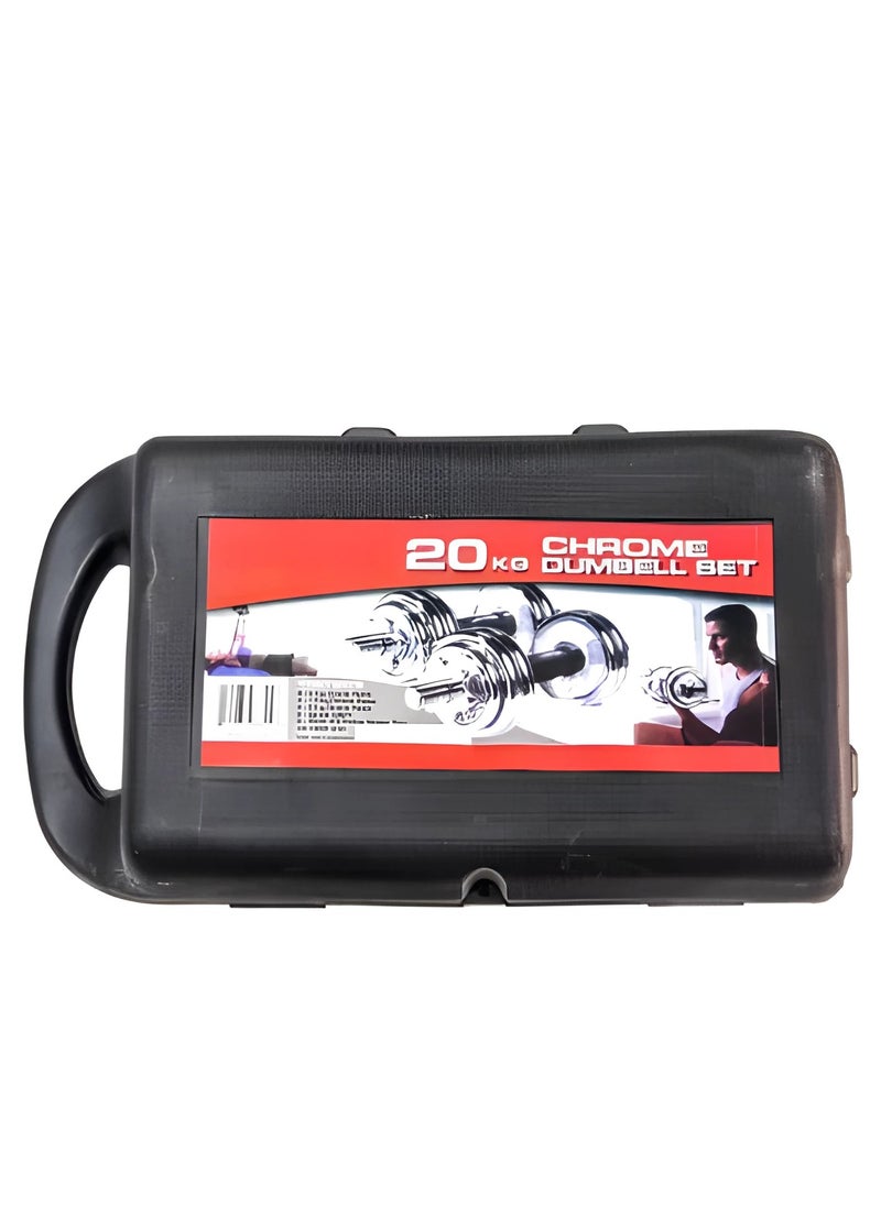TA SPORT Chorme Dumbbell Set In Carry Case 20Kg  - Image 2