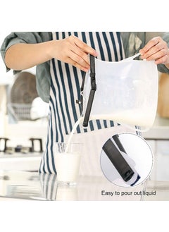 Yanmai Yanmai 3-Piece Reusable Silicone Food Storage Bag Set - Leakproof, Flat Bottom Freezer Bags for Sandwiches, Snacks - Food Grade, BPA Free, Microwave & Dishwasher Safe  - Image 2