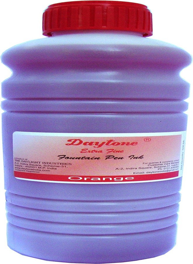 Daytone Extra Fine Fountain Pen Ink Orange 500 Ml. Pack of 2 - Image 1