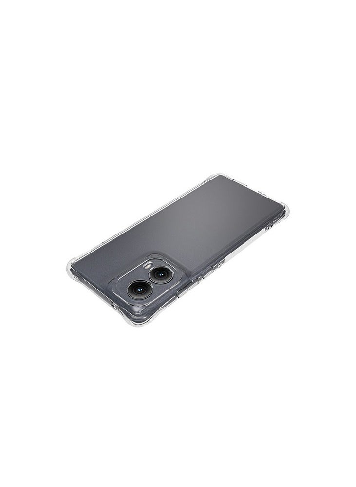 2 in 1 Motorola G85 5G Phone Case Cover & Screen Protector - Shockproof Clear Slim TPU Protective Phone Cover & Full Coverage Delicate Touch Tempered Glass Screen Protector for Motorola G85 5G