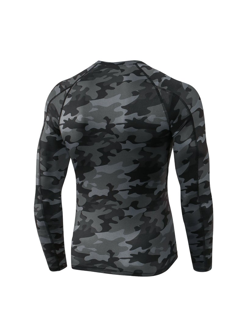 Loquat Men Quick Dry Breathable Long Sleeve Shirt Black  - Image 2