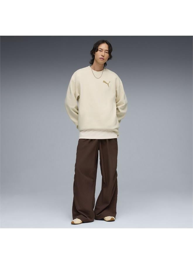 بوما سويت شيرت Essentials واسع ومزين بشعار PUMA Cat المطوّر للرجال - Image 3