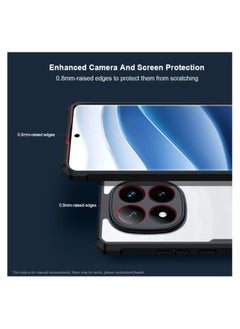 Generic for Redmi Note 14 Pro 5G / Xiaomi POCO X7 5G Case, Ultra Thin Lightweight, Soft TPU Bumper, Acrylic Clear Back Cover Redmi Note 14 Pro 5G / Xiaomi POCO X7 5G, Black  - Image 2