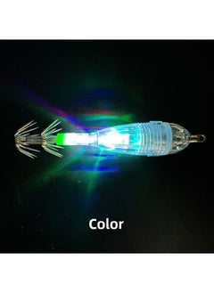 Deep Sea Fishing LED Squid Light with Hook  Battery Color