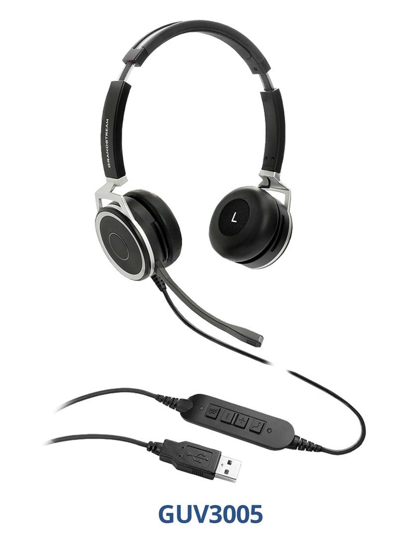 Grandstream GUV3005 HD USB Headset for IP Phones, LAPTOPS, Computers