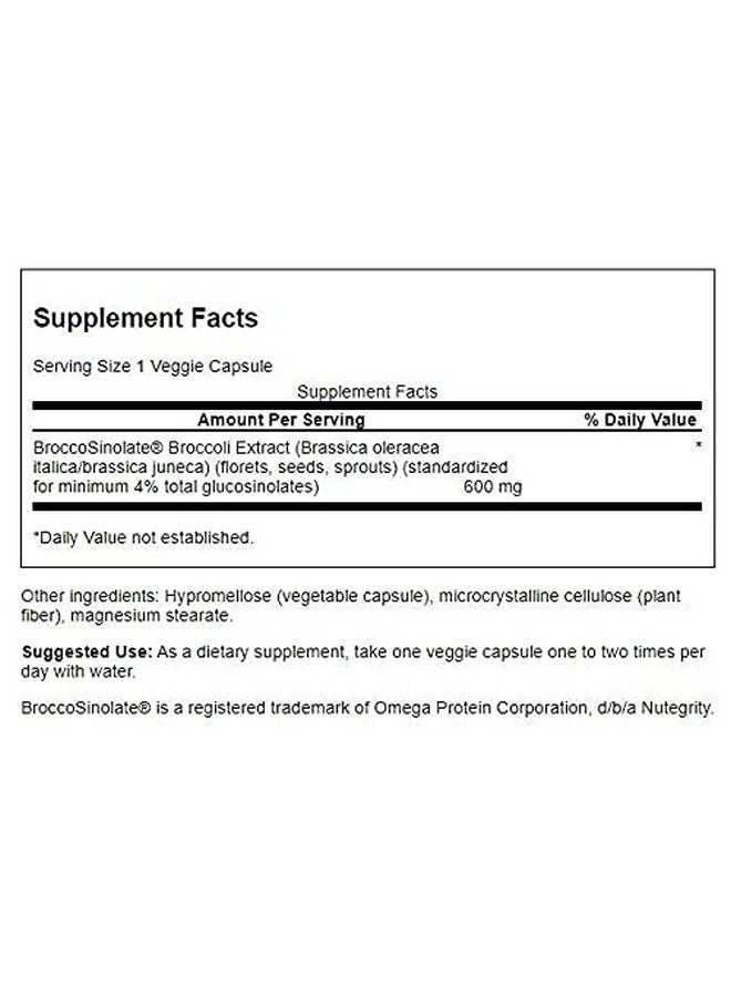 Swanson Broccoli W/GLUCOSINOLATES 120VEGAN C - Image 2