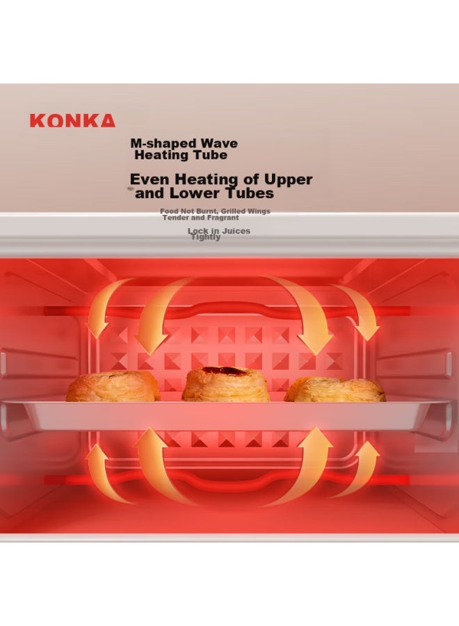 Konka Electric Oven, Multi-functional Mini Oven For Home Use, Fruit And Nut Maker, 10l Compact Size, Space-saving, Kao-w1075a - Image 4