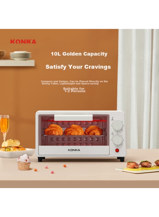 Konka Electric Oven, Multi-functional Mini Oven For Home Use, Fruit And Nut Maker, 10l Compact Size, Space-saving, Kao-w1075a - Image 2