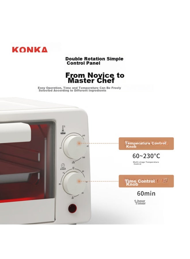 Konka Electric Oven, Multi-functional Mini Oven For Home Use, Fruit And Nut Maker, 10l Compact Size, Space-saving, Kao-w1075a - Image 5