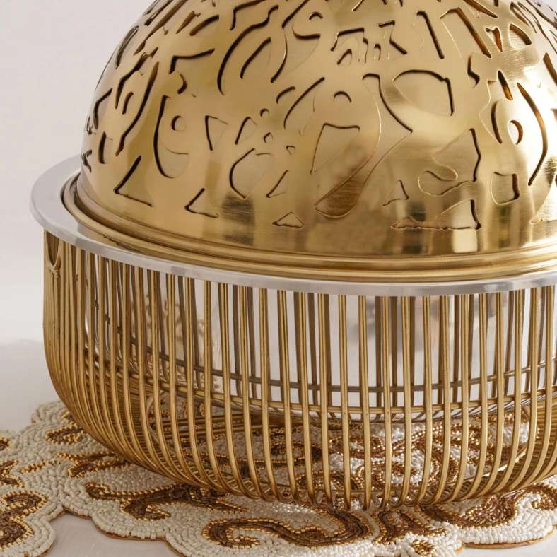 Pan Home Darla Food Warmer Dia32x33cm - Gold - 172MDS9900018 - Image 2
