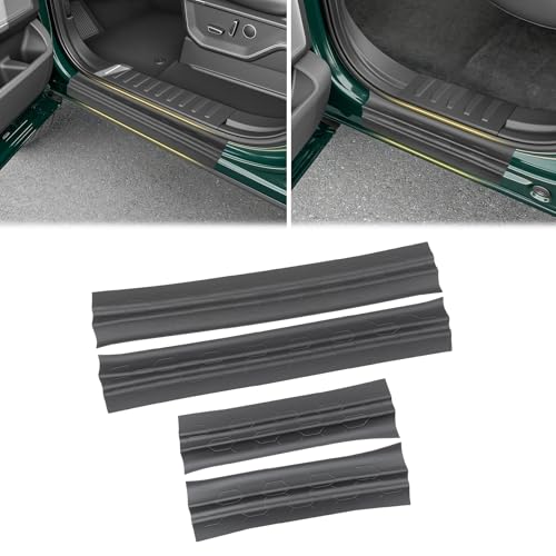 JTYZSM Door Sill Guards for 2021-2026 Ford F150 SuperCrew Cab & 2023-2026 F250 F350 F450 F550 Super Duty Crew Cab Accessories, Full Coverage Door Sill Protector Kit Soft TPE Entry Guard Cover 4Pcs - Image 1