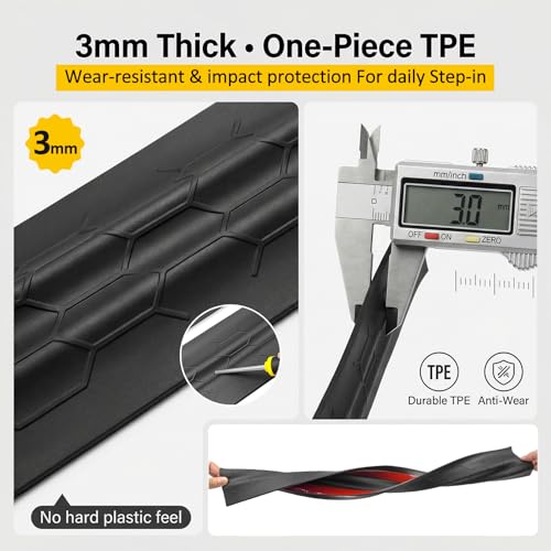 JTYZSM Door Sill Guards for 2021-2026 Ford F150 SuperCrew Cab & 2023-2026 F250 F350 F450 F550 Super Duty Crew Cab Accessories, Full Coverage Door Sill Protector Kit Soft TPE Entry Guard Cover 4Pcs - Image 5