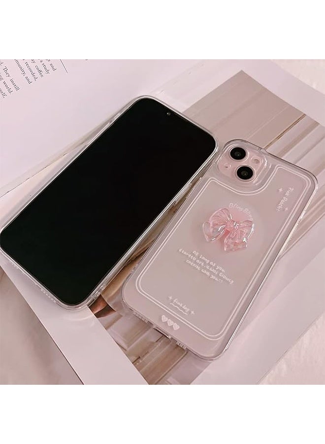 Compatible with iPhone 15 Cute 3D White Heart Ultra Thin Transparent Aesthetic Design Women Girl Camera Lens Protective Phone Case - Image 3