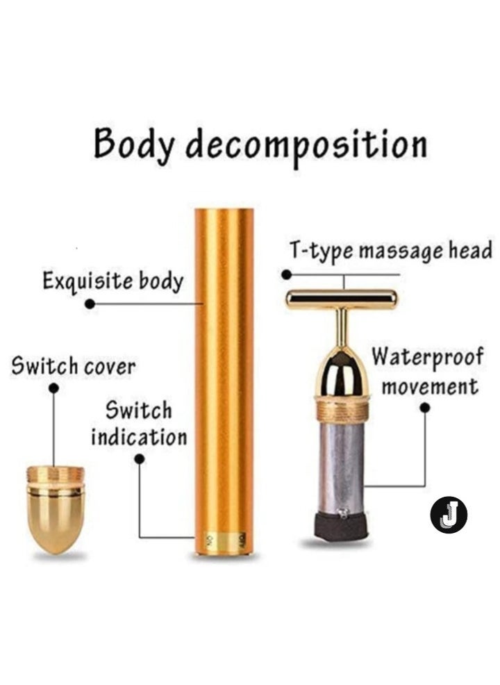 JAJEEK "New 24K Gold Vibrating Energy Roller – The Ultimate Skin Rejuvenation Tool for Youthful Glow" - Image 2