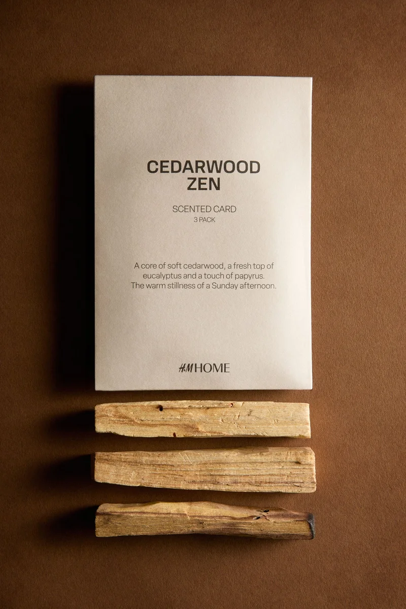 H&M 3-pack scented cards