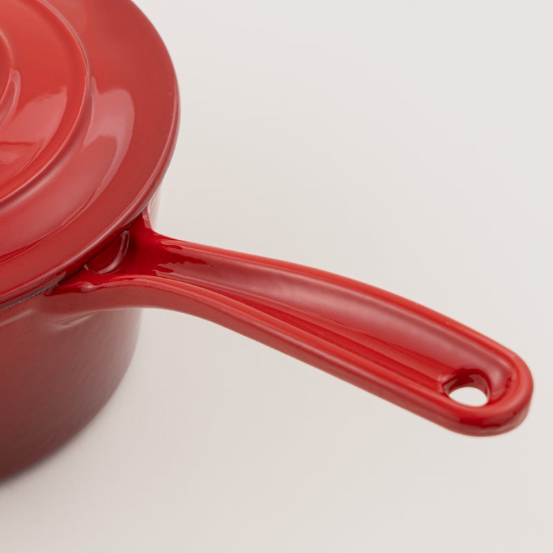 ألبرتو قدر صوص من الحديد الزهر المطلي بالمينا 2 لتر، أحمر - Image 5