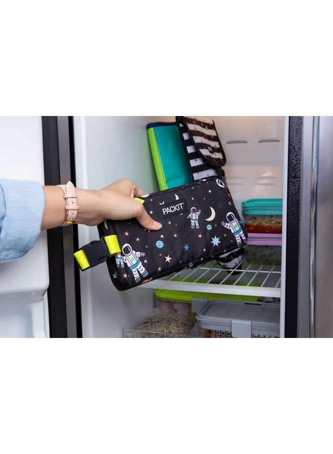 PACKIT PackIt Freezable Snack Box, Spaceman, Built with EcoFreeze Technology, Collapsible, Reusable, Zip Closure with Buckle Handle, Great for All Ages and Fresh Snacks on the go  - Image 3