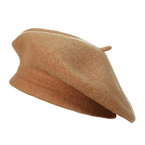 ZLYC Wool Beret Hat Classic Solid Color French Beret for Women (Camel) - Image 4