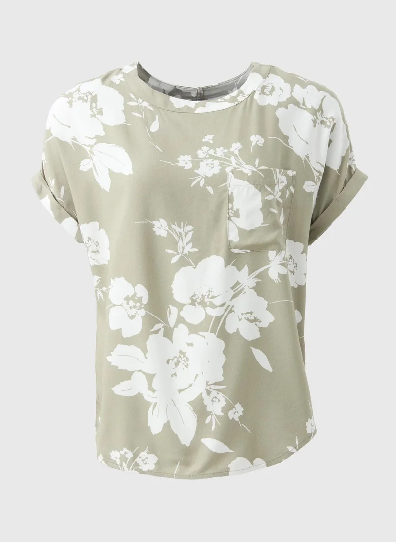 Matalan Green Floral Pocket Box Top