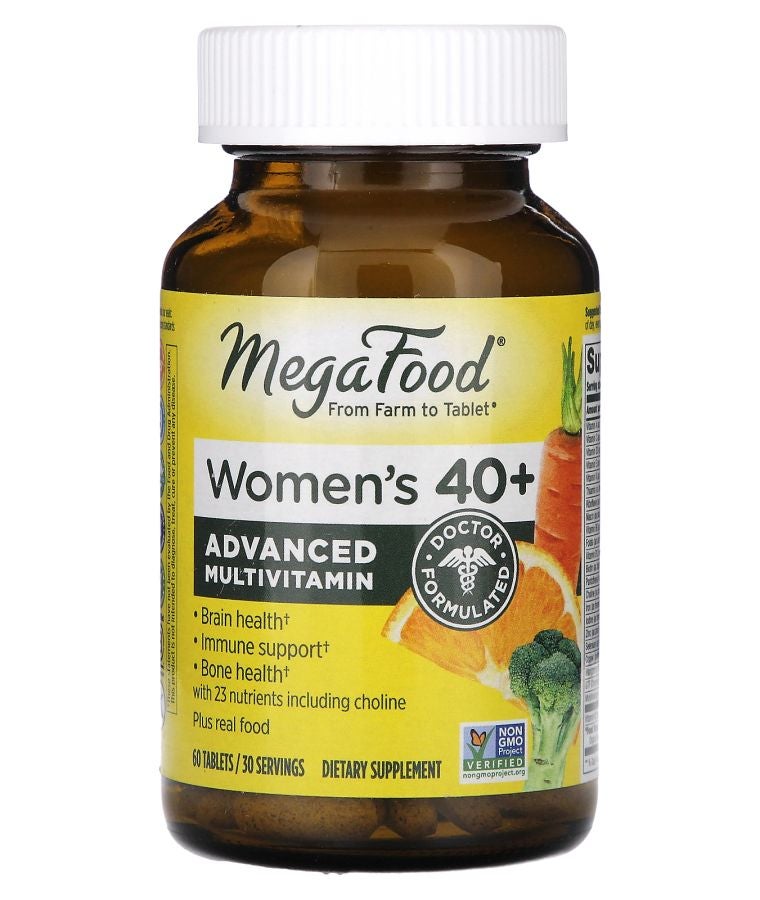 MegaFood Women's  40+ Advanced Multivitamin 60 Tablets