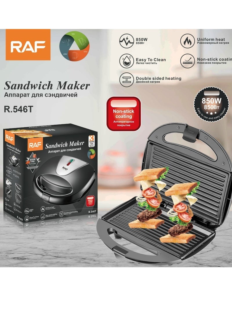 آر إيه أف ماكينة ساندويتش تسخين منزلية على الوجهين ماكينة إفطار متعددة الوظائف ماكينة الخبز - Image 1