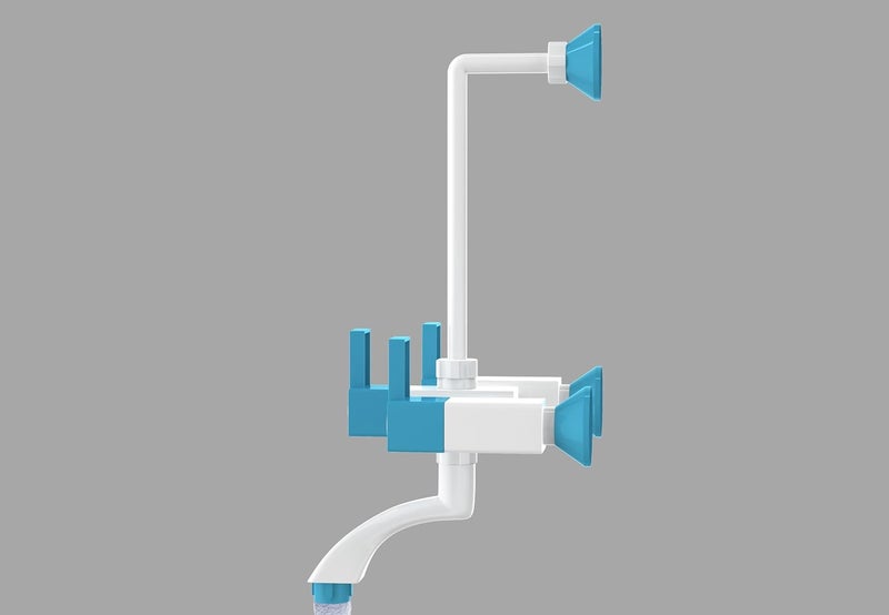 Well Set PTMT Wall Mixer With Provision For Over Head Shower and Long Bend Pipe - Image 4