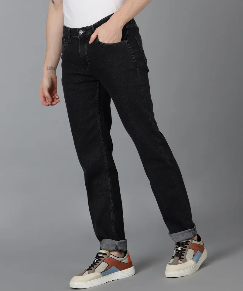 Urbano Fashion Urbano Fashion Men's Grey Regular Fit Washed Jeans Stretchable