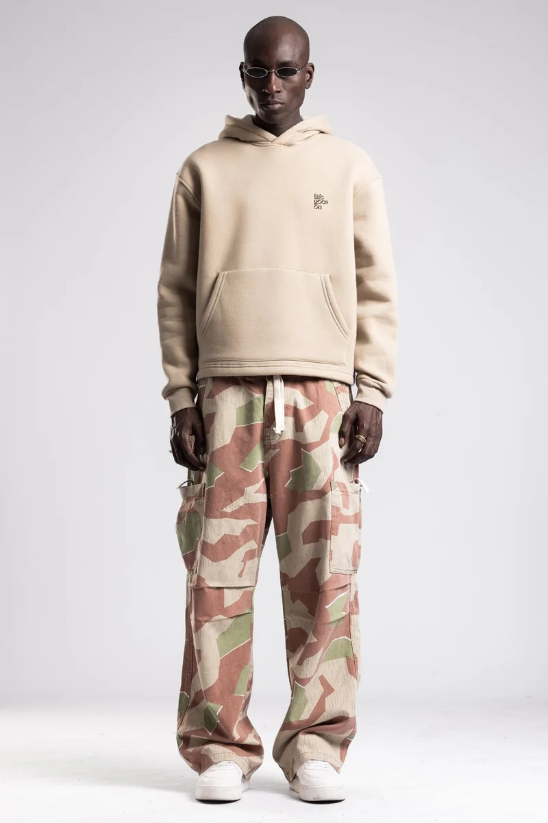 Catch Embossed Printed Hooded Sweatshirt