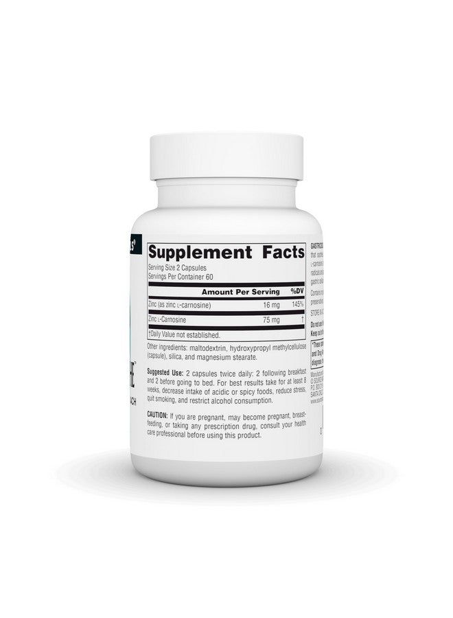 Source Naturals سورس ناتشورالز غاستريك سوتhe زنك إل-كارنوزين* - 120 كبسولة نباتية - Image 2