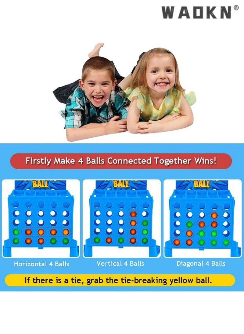WAOKN Bounce Balls Shots Game,Bounce 4 in a Row Interactive Fun Toy, Ideal for Family Gatherings and Parties, Engaging Game for Kids and Adults Alike, Perfect Entertainment for Travel and Home Use - Image 4