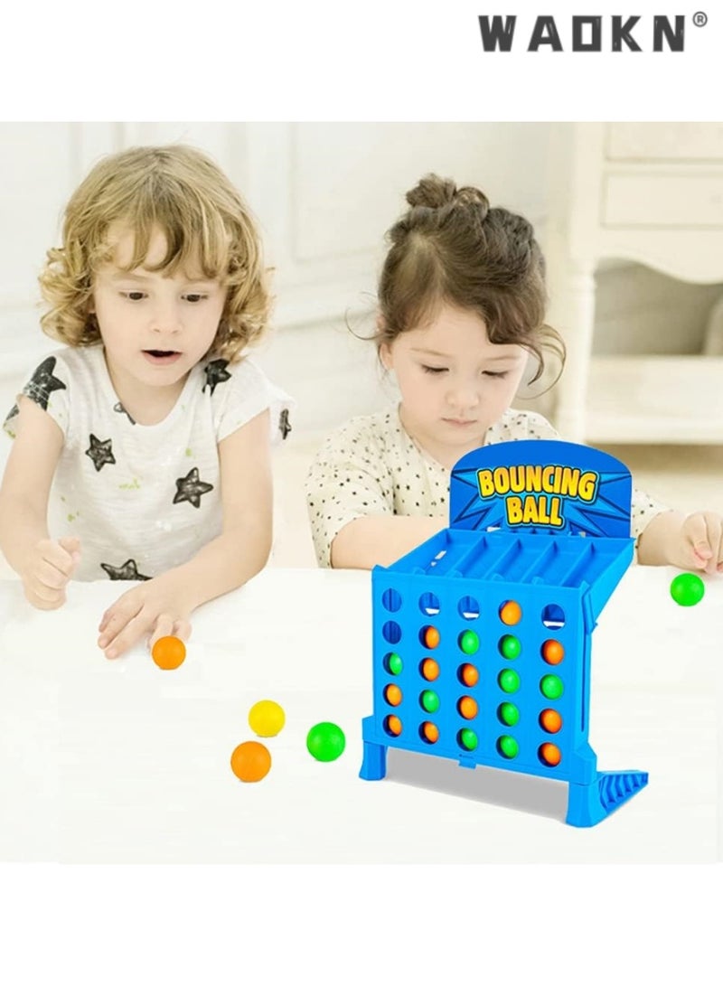 WAOKN Bounce Balls Shots Game,Bounce 4 in a Row Interactive Fun Toy, Ideal for Family Gatherings and Parties, Engaging Game for Kids and Adults Alike, Perfect Entertainment for Travel and Home Use - Image 2