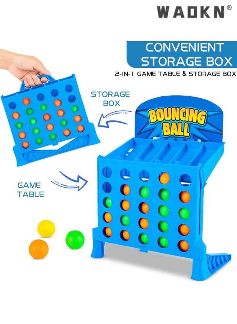 WAOKN Bounce Balls Shots Game,Bounce 4 in a Row Interactive Fun Toy, Ideal for Family Gatherings and Parties, Engaging Game for Kids and Adults Alike, Perfect Entertainment for Travel and Home Use - Image 5