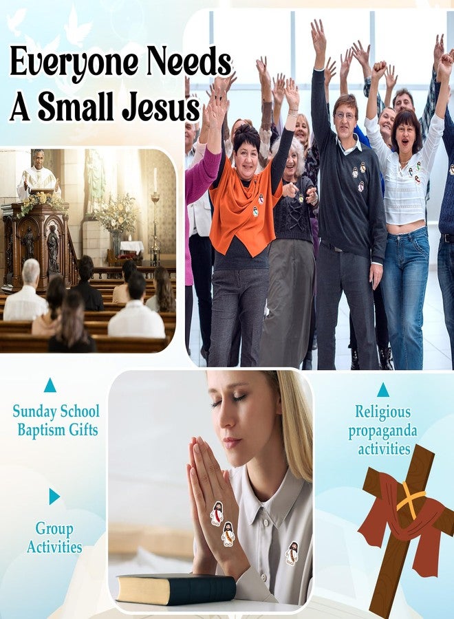Bememo 200 Pcs Jesus Stickers Little Jesus Original Design Christian Religious Stickers for Sunday School, Church, Vacation Bible School, Bible Classes (Love You, White) - Image 4