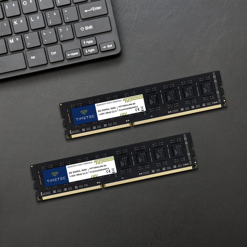 تايم تيك تيمتيك 8 جيجابايت DDR3L / DDR3 1600 ميجاهرتز (DDR3L-1600) PC3L-12800 / PC3-12800 (PC3-12800U) غير ECC غير مخزن 1.35 فولت / 1.5 فولت CL11 2Rx8 مزدوج الرتبة 240 دبوس UDIMM ترقية ذاكرة الكمبيوتر المكتبي (8 جيجابايت) - Image 3