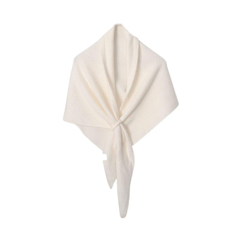 Lazy-looking triangular scarf for women, autumn and winter, neck warmer, solid color large shawl, suitable for air-conditioned rooms. - Image 2