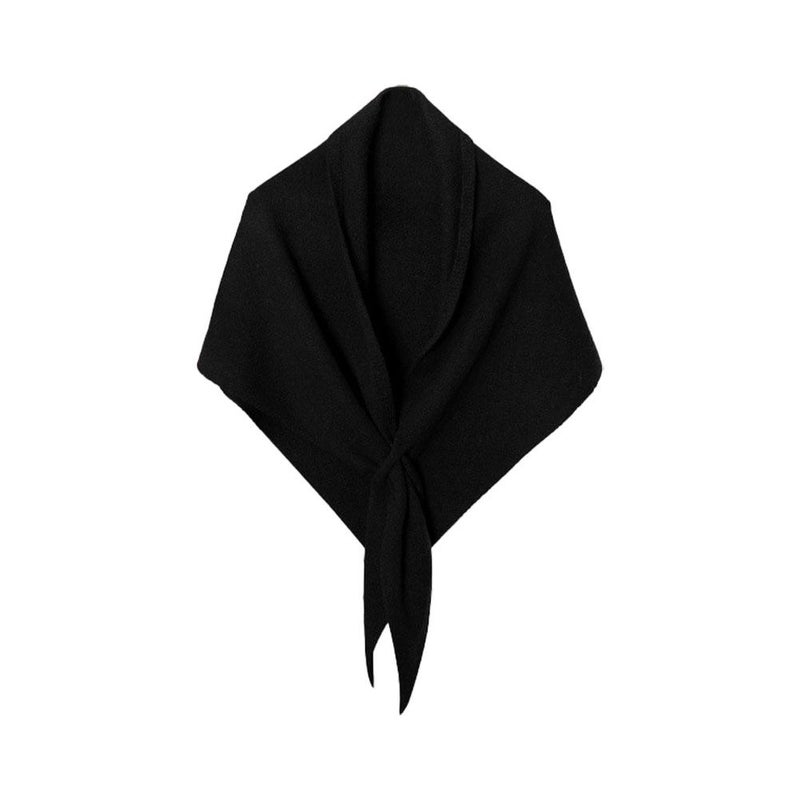 Lazy-looking triangular scarf for women, autumn and winter, neck warmer, solid color large shawl, suitable for air-conditioned rooms. - Image 3