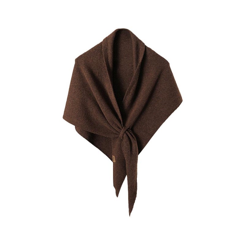 Lazy-looking triangular scarf for women, autumn and winter, neck warmer, solid color large shawl, suitable for air-conditioned rooms. - Image 4