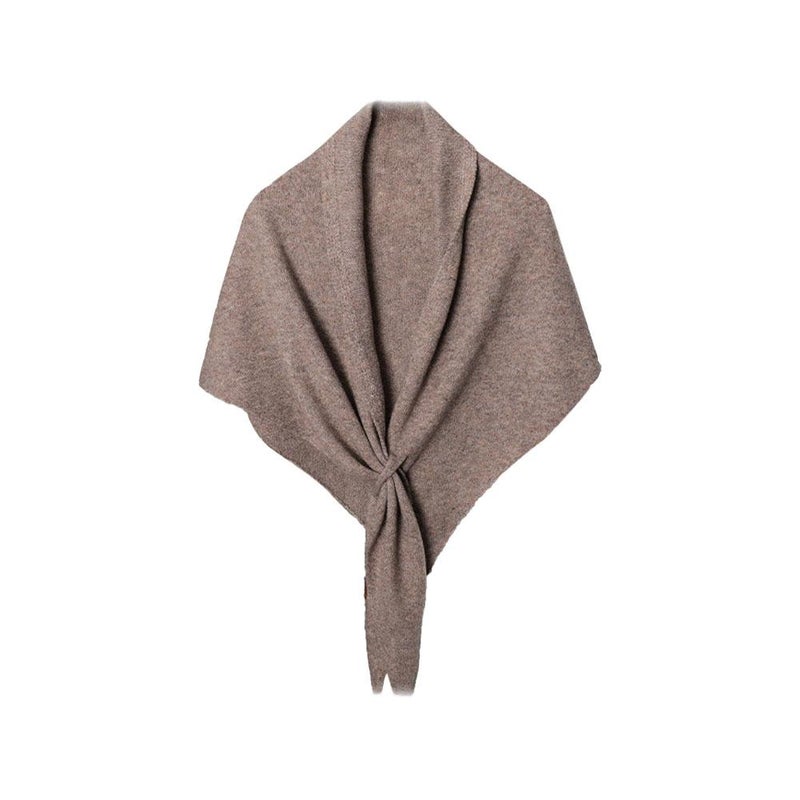 Lazy-looking triangular scarf for women, autumn and winter, neck warmer, solid color large shawl, suitable for air-conditioned rooms. - Image 5