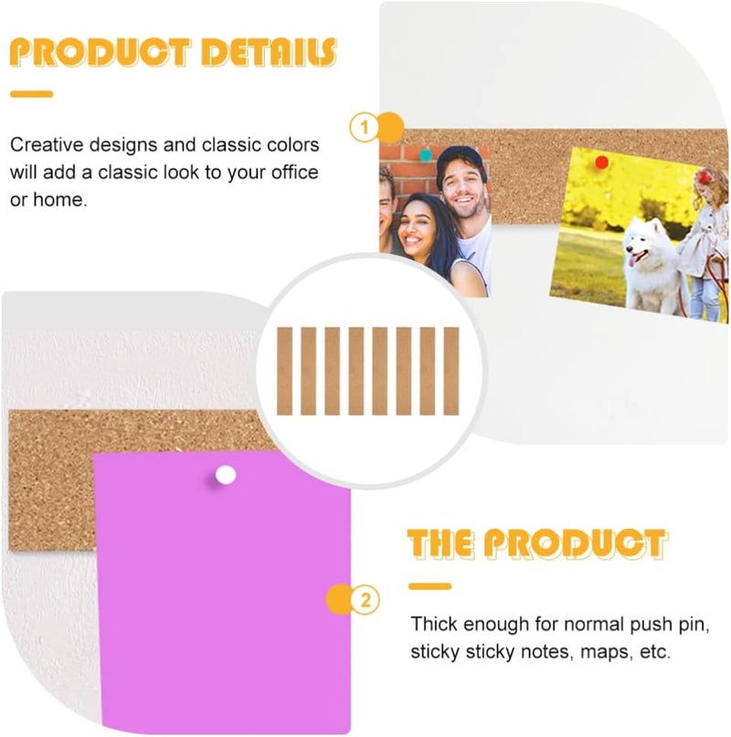 كلاراكو شرائط لوحة إعلانات ذاتية اللصق من كلاركو، 8 قطع، شريط لوحة إعلانات، شريط لوحة مذكرات، شريط لوحة إعلانات قابل للتوصيل، شريط مذكرات، شريط لوحة إعلانات، لوحة دبابيس، أدوات منزلية، مكتب، لباد، فلين - Image 5